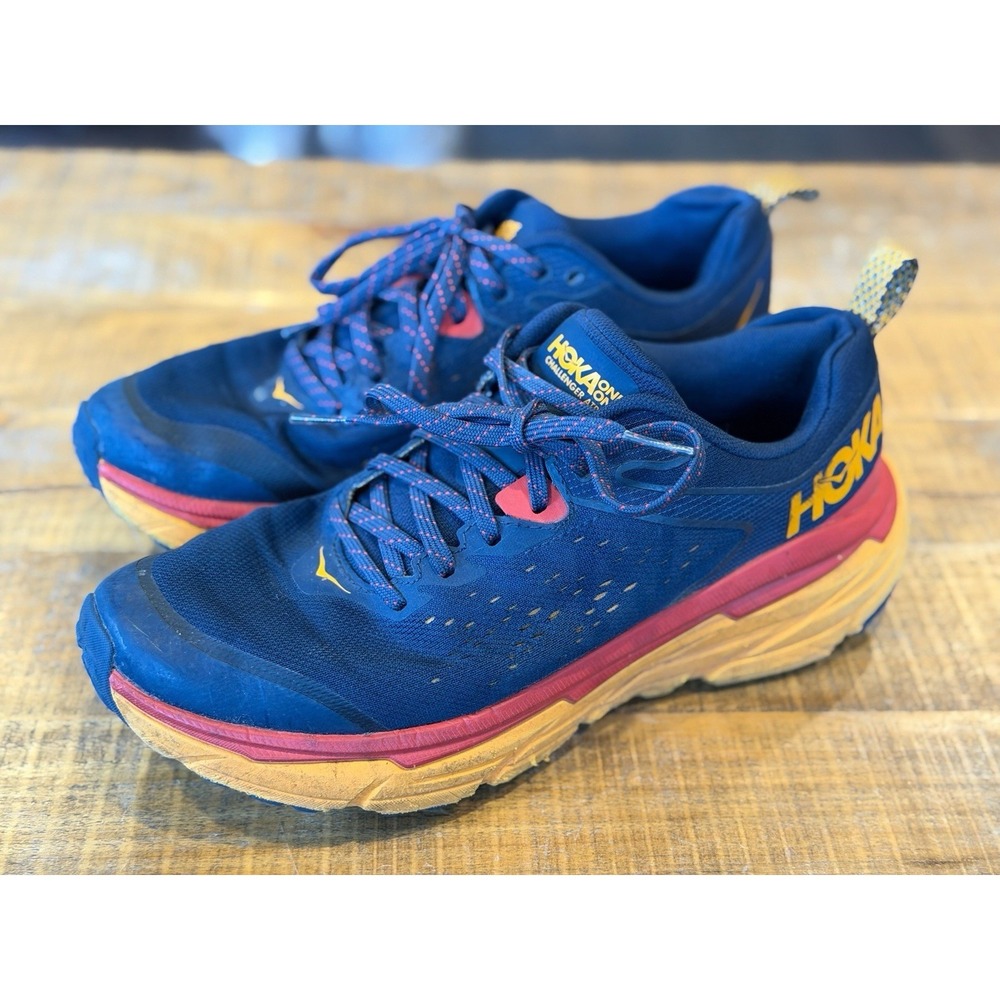 Size 9D- Hoka One One Challenger ATR 6 Outer Space/Radiant Yellow Running